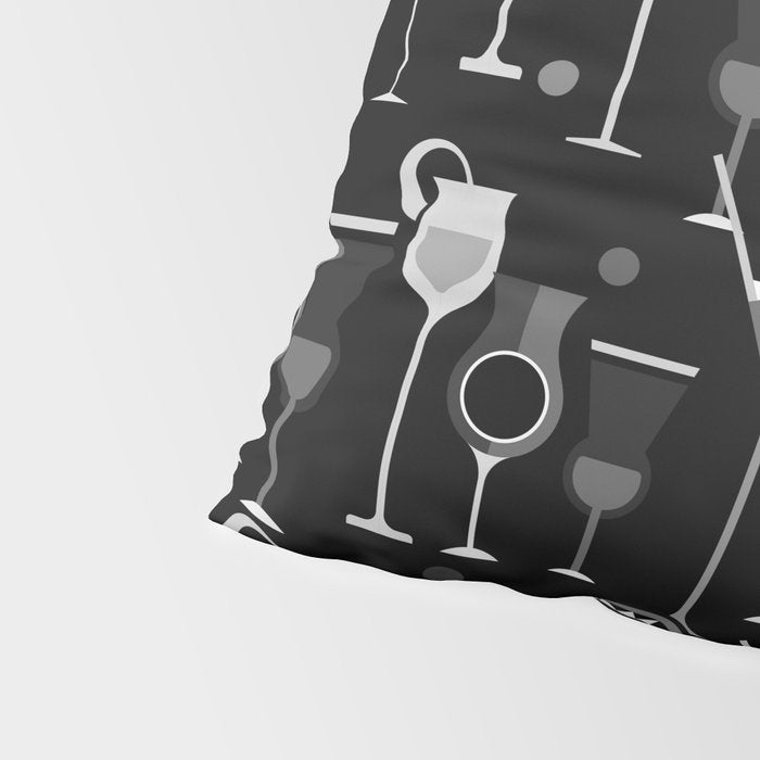 Retro Vintage Cocktail Pattern 3 Pillow Sham Gallery Image 4