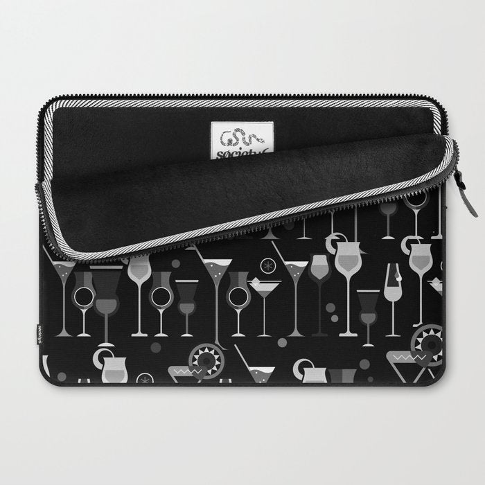 Retro Vintage Cocktail Pattern 3 Laptop Sleeve Gallery Image 2