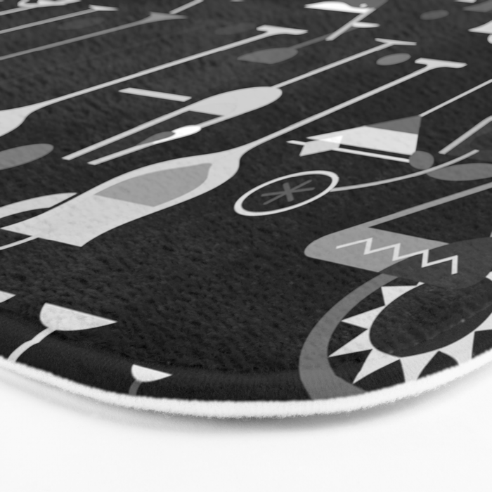 Retro Vintage Cocktail Pattern 3 Bath Mat Gallery Image 3