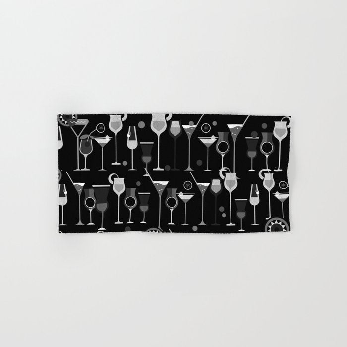 Retro Vintage Cocktail Pattern 3 Towels Gallery Image 1
