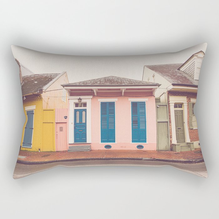 French Quarter Colors x New Orleans Photography Rectangular Pillow Gallery Image 1
