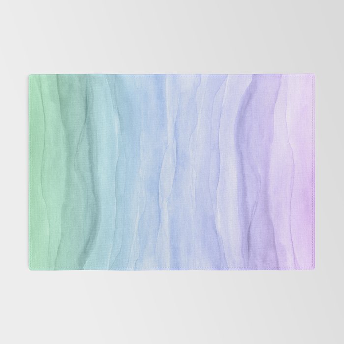 Layers Blue Ombre - Watercolor Abstract Rug Gallery Image 2