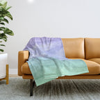 Layers Blue Ombre - Watercolor Abstract Throw Blanket Gallery Image 1