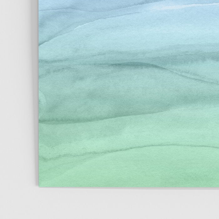 Layers Blue Ombre - Watercolor Abstract Poster Gallery Image 3