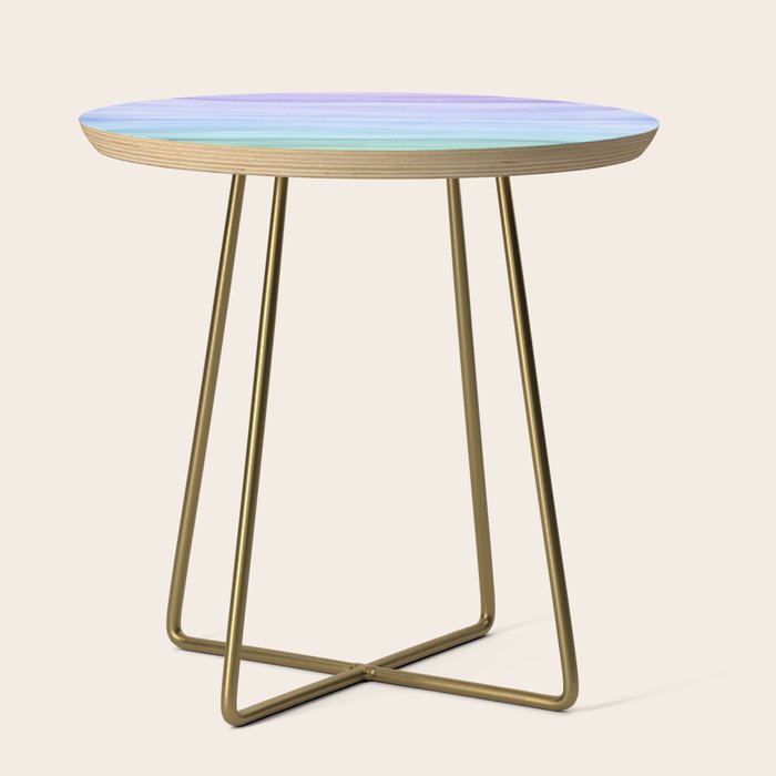 Layers Blue Ombre - Watercolor Abstract Side Table Gallery Image 1