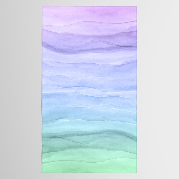Layers Blue Ombre - Watercolor Abstract Tablecloth Gallery Image 2