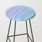 Layers Blue Ombre - Watercolor Abstract Stool Gallery Image 2