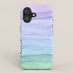 Layers Blue Ombre - Watercolor Abstract iPhone Case Gallery Image 1