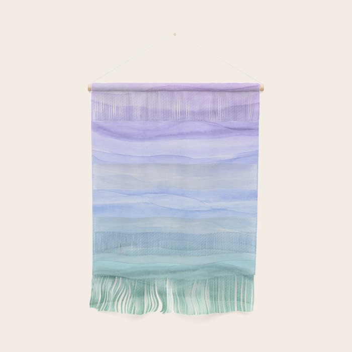 Layers Blue Ombre - Watercolor Abstract Wall Hanging Gallery Image 1