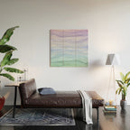 Layers Blue Ombre - Watercolor Abstract Wood Wall Art Gallery Image 2