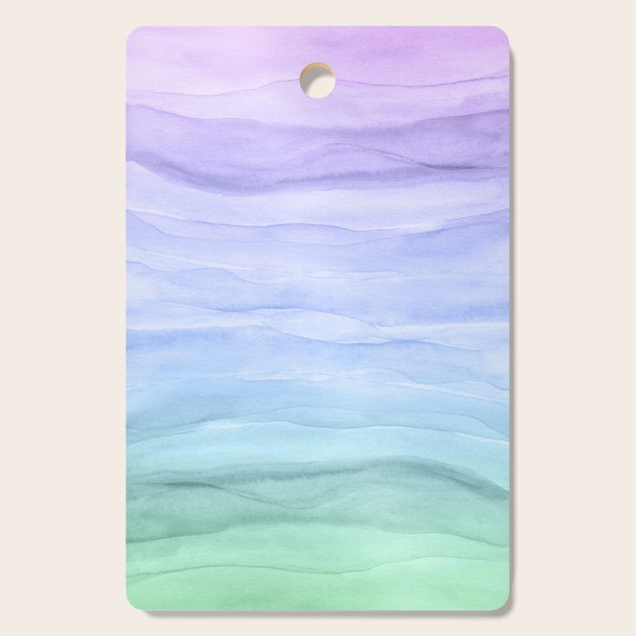 Layers Blue Ombre - Watercolor Abstract Cutting Board Gallery Image 1