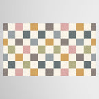 Retro Country Earthy Chequered board Tablecloth Gallery Image 2