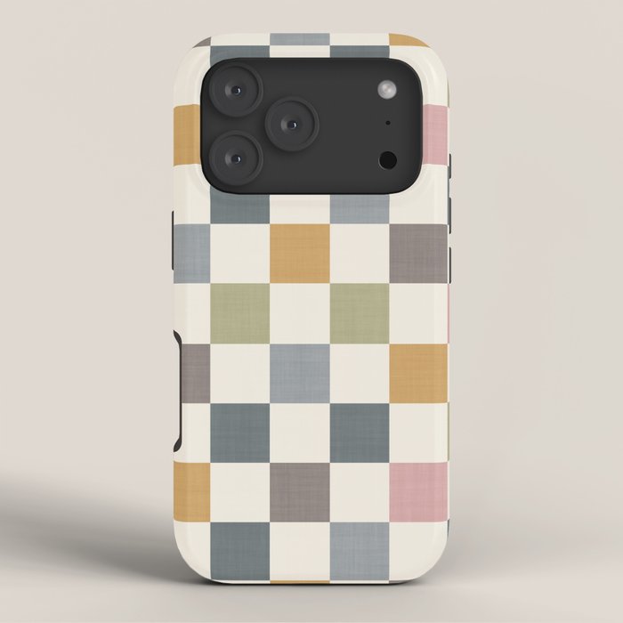 Retro Country Earthy Chequered board iPhone Case Gallery Image 3