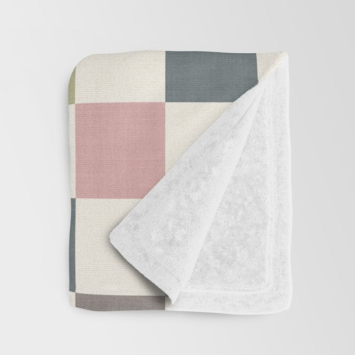 Retro Country Earthy Chequered board Throw Blanket Gallery Image 3