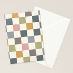 Retro Country Earthy Chequered board Stationery Card Gallery Image 2