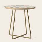 Retro Country Earthy Chequered board Side Table Gallery Image 1