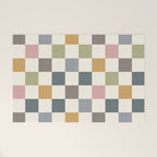 Retro Country Earthy Chequered board Welcome Mat Gallery Image 1