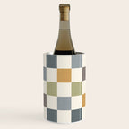 Retro Country Earthy Chequered board Wine Chiller Gallery Image 1