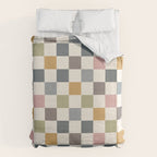 Retro Country Earthy Chequered board Duvet Cover Gallery Image 6