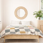Retro Country Earthy Chequered board Duvet Cover Gallery Image 3
