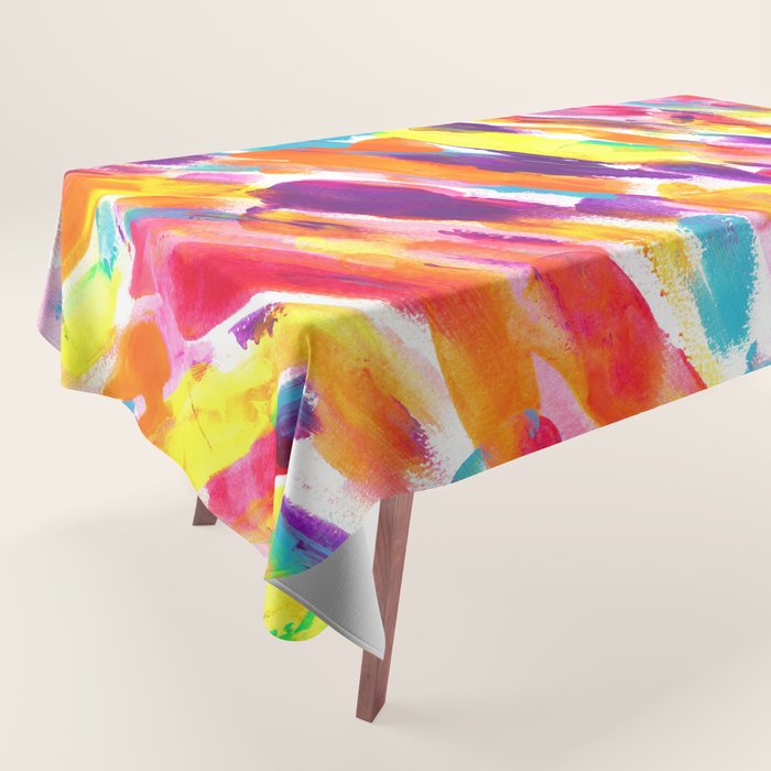 Fruity and Colorful Abstract Painting Tablecloth Gallery Image 1