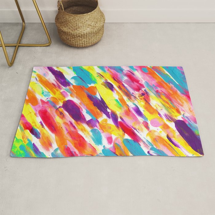 Fruity and Colorful Abstract Painting Rug Gallery Image 1