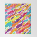 Fruity and Colorful Abstract Painting Throw Blanket Gallery Image 2