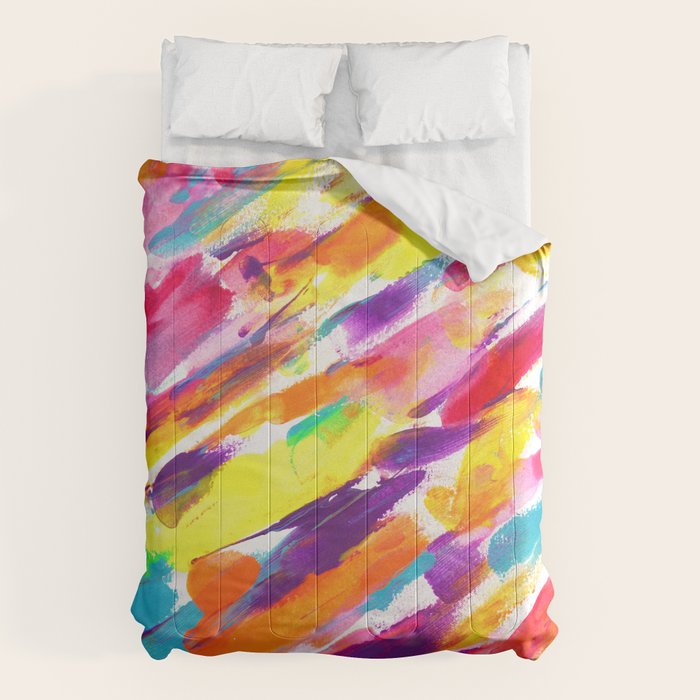 Fruity and Colorful Abstract Painting Comforter Gallery Image 1