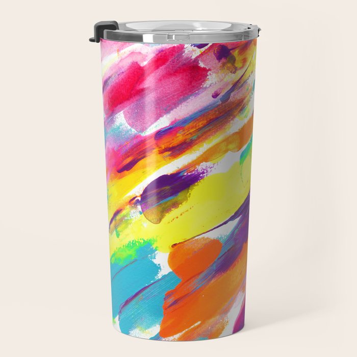 Fruity and Colorful Abstract Painting Travel Mug Gallery Image 3
