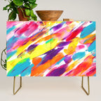 Fruity and Colorful Abstract Painting Credenza Gallery Image 1