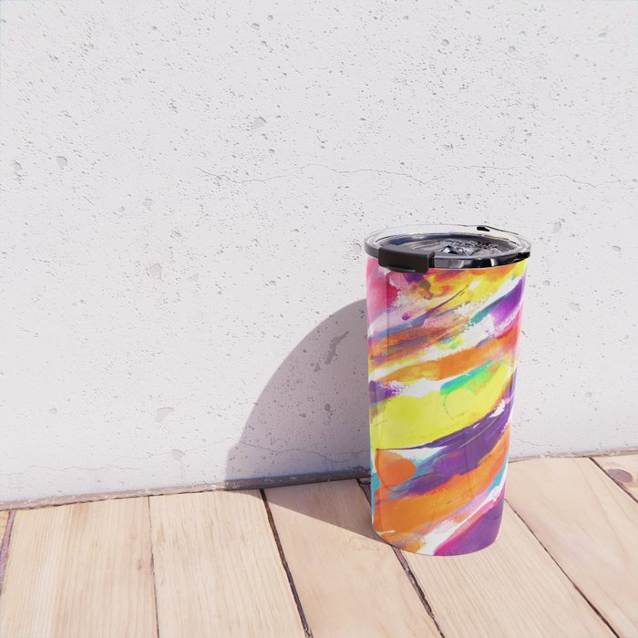 Fruity and Colorful Abstract Painting Travel Mug Gallery Image 4
