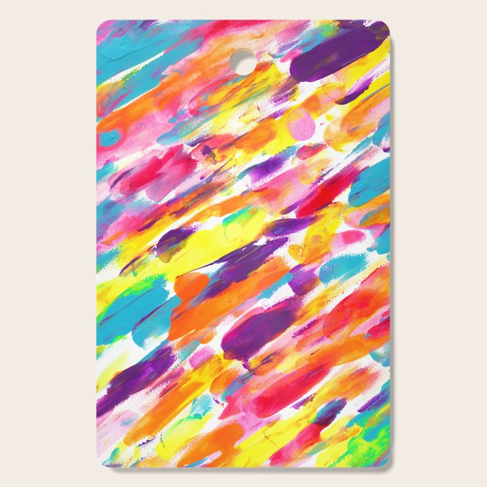 Fruity and Colorful Abstract Painting Cutting Board Gallery Image 1