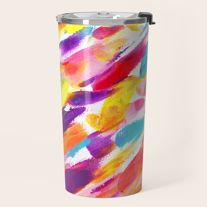 Fruity and Colorful Abstract Painting Travel Mug Gallery Image 2