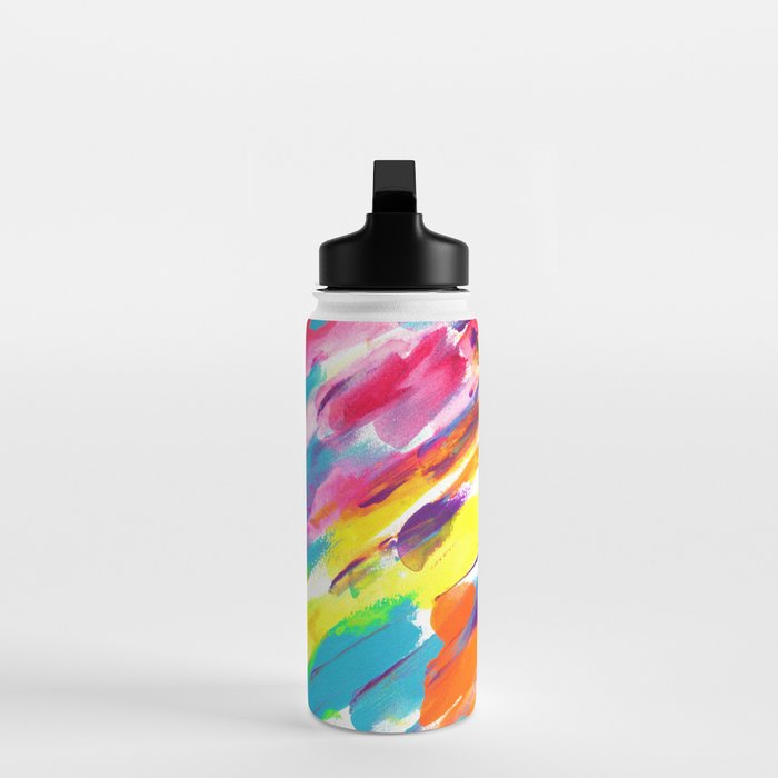 Fruity and Colorful Abstract Painting Water Bottle Gallery Image 3