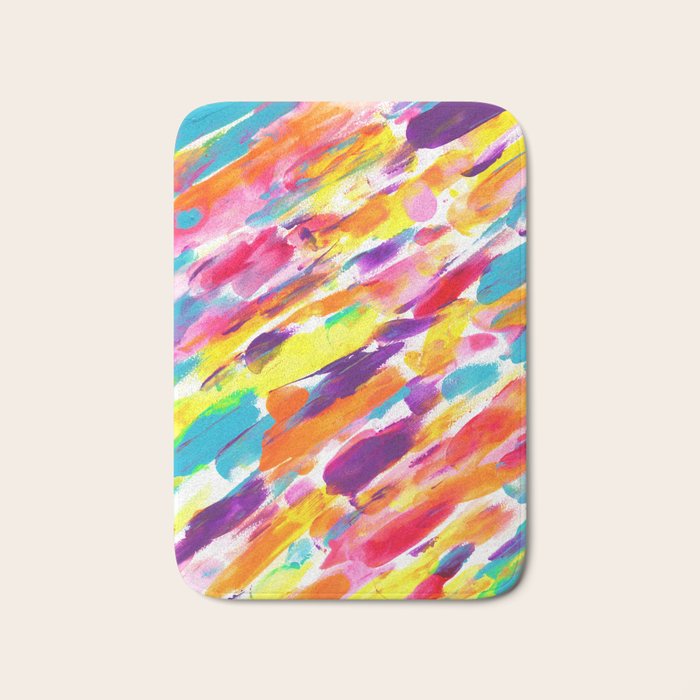 Fruity and Colorful Abstract Painting Bath Mat Gallery Image 1