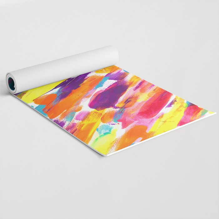 Fruity and Colorful Abstract Painting Yoga Mat Gallery Image 2