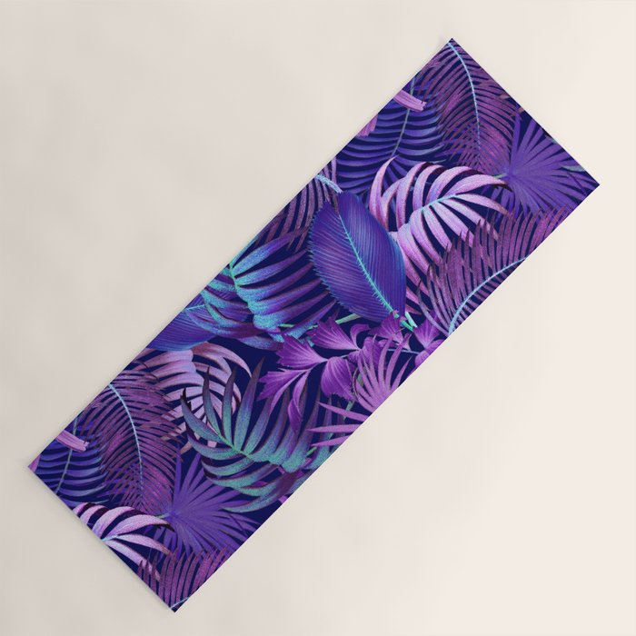 Tropical Leaf Pattern Yoga Mat Gallery Image 1