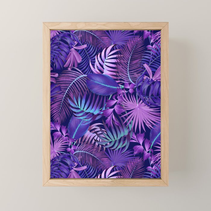 Tropical Leaf Pattern Mini Art Print Gallery Image 1