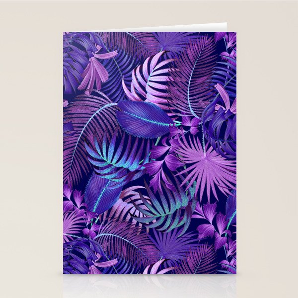 Tropical Leaf Pattern Stationery Card Gallery Image 1