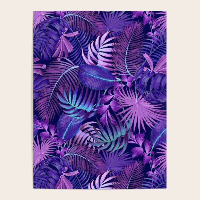 Tropical Leaf Pattern Poster Gallery Image 1