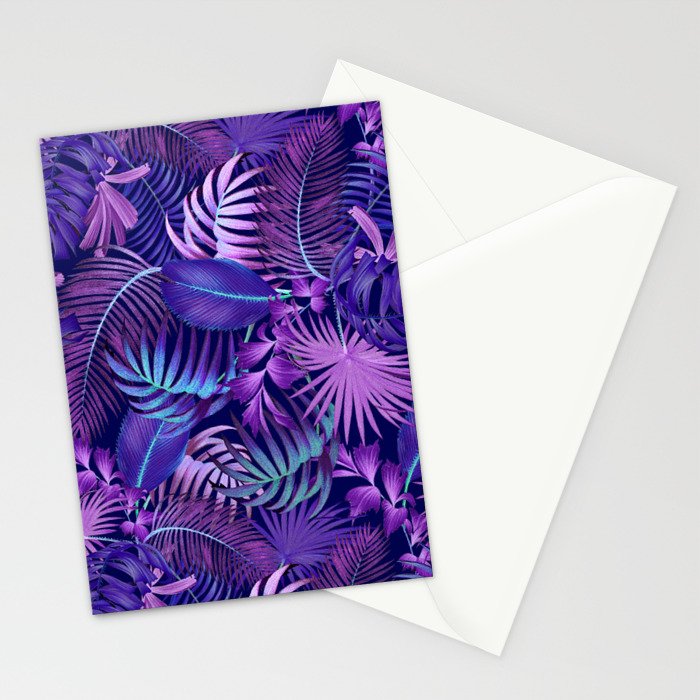 Tropical Leaf Pattern Stationery Card Gallery Image 2