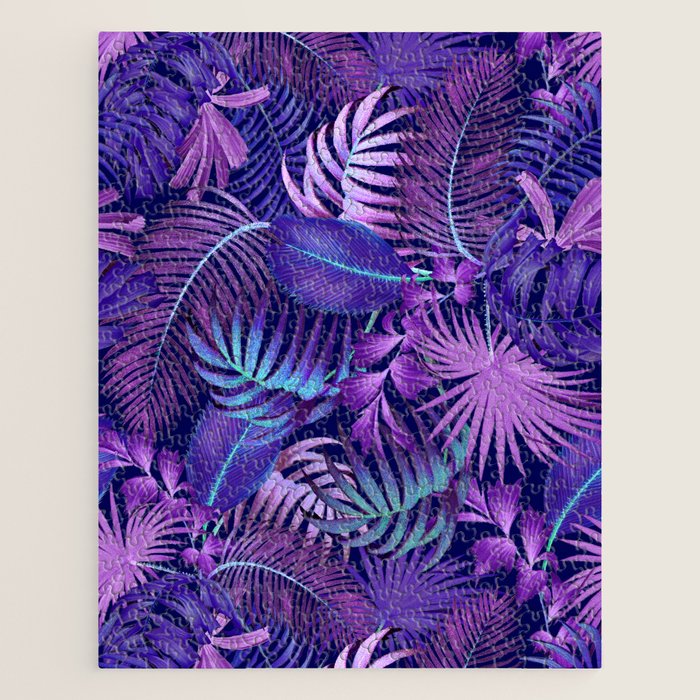 Tropical Leaf Pattern Jigsaw Puzzle Gallery Image 1