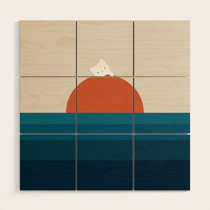 Cat Landscape 169 Wood Wall Art Gallery Image 1