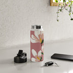 Pink Magnolia Flowers Water Bottle Gallery Image 4