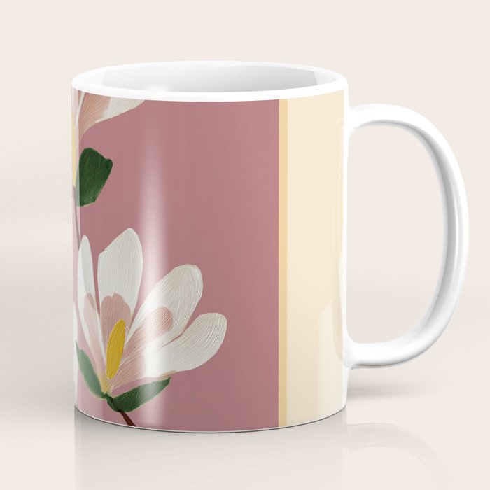 Pink Magnolia Flowers Coffee Mug Gallery Image 1