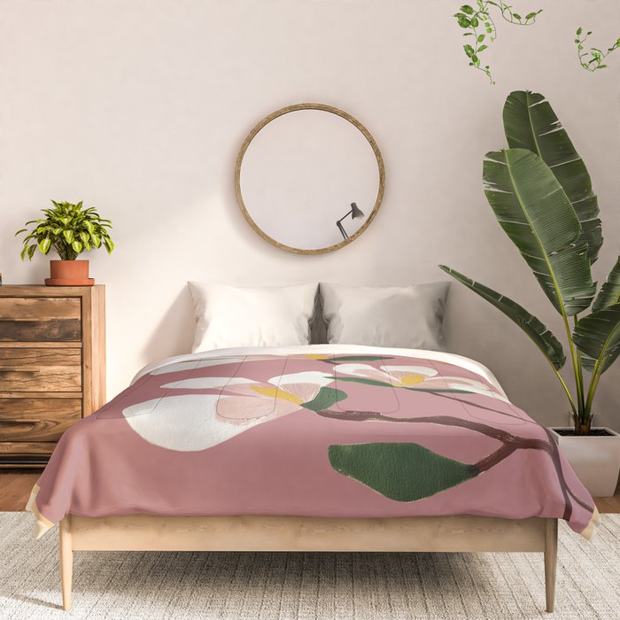 Pink Magnolia Flowers Comforter Gallery Image 3