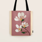 Pink Magnolia Flowers Tote Bag Gallery Image 1