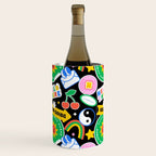 Retro cartoon sticker label pattern Wine Chiller Gallery Image 2