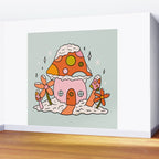 Mushroom Cottage Wall Mural Gallery Image 2