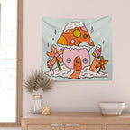 Mushroom Cottage Wall Tapestry Gallery Image 2